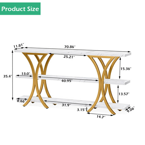 Wayfair Gold Long (53 75 in.) Console Tables You'll Love in 2023